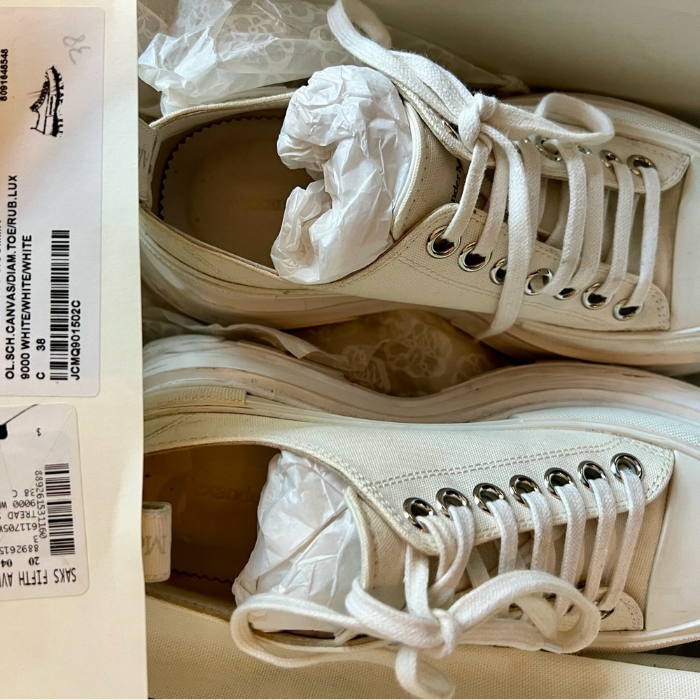 Alexander McQueen White Women's Sneakers - Picture 4 of 7